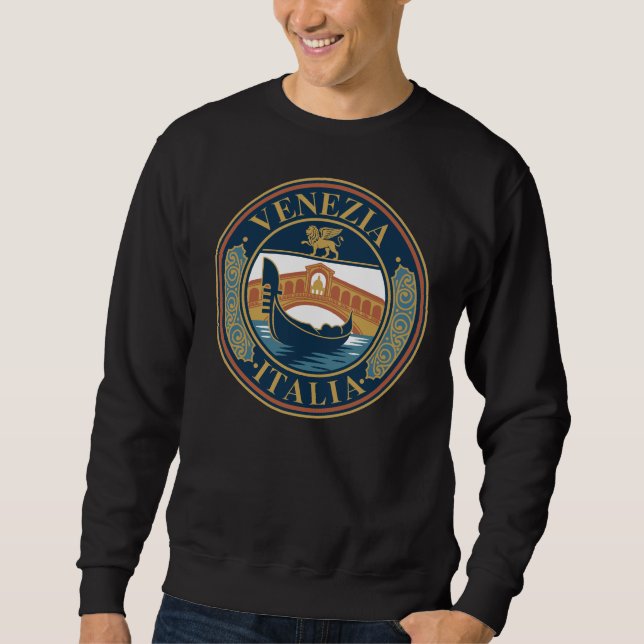 Venedig Italien Lång Ärmad Tröja (Framsida)