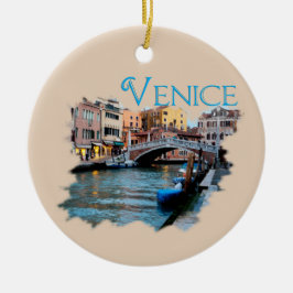 Venedig, Italien: Längs kanalen Julgransprydnad Keramik