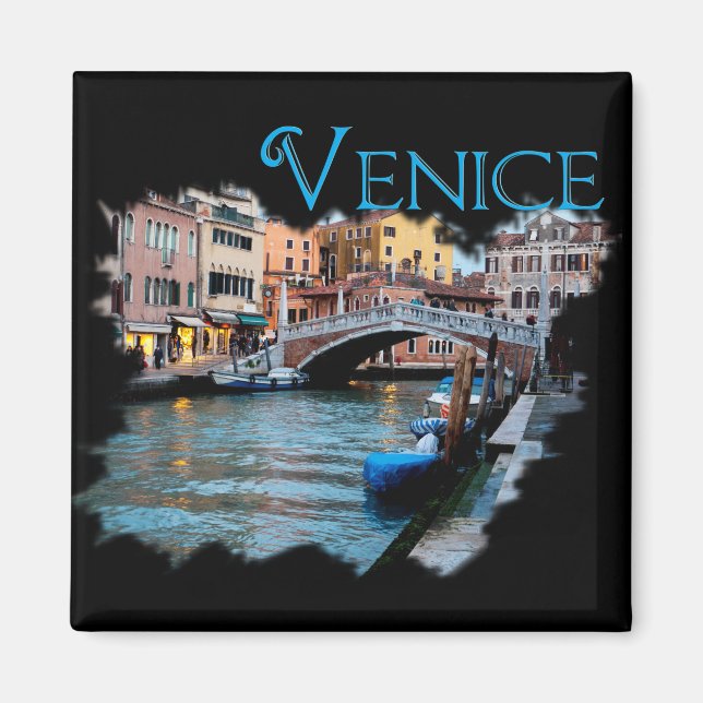 Venedig, Italien: Längs kanalen Magnet (Framsidan)