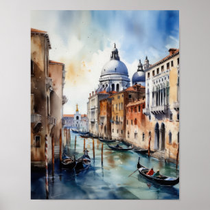Venedig Italien liggande konstnärlig utskrift Post Poster