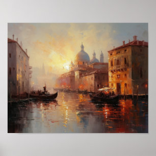 Venedig Italien liggande konstnärlig utskrift Post Poster