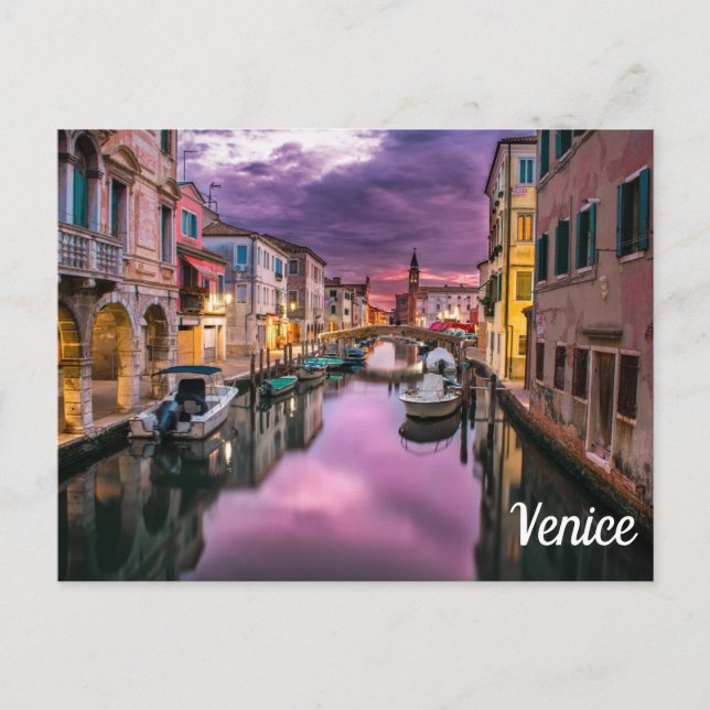 Venedig Italien Malltext och bild Vykort (Framsida)