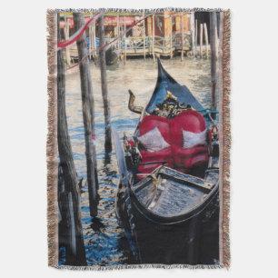 Venedig Italien Ornate Gondola i Canal Mysfilt
