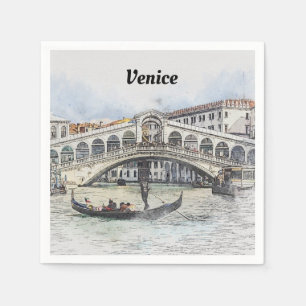 Venedig Italien Party Napkins Pappersservett