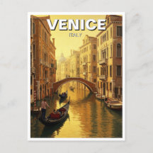 Venedig Italien Resa Souvenir Målning