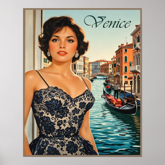 Venedig, Italien resaffisch Poster (Framsidan)