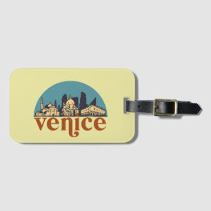 Venedig Italien Retro City Skyline Cityscape Art Bagagebricka