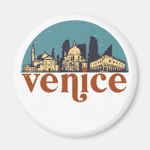 Venedig Italien Retro City Skyline Cityscape Art Magnet