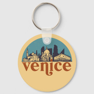 Venedig Italien Retro City Skyline Cityscape Art Nyckelring