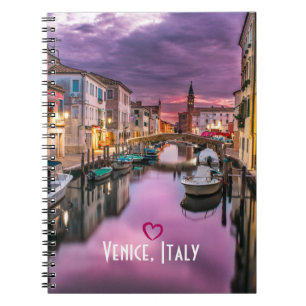 Venedig, Italien Scenia Canal & Venetian Architect Anteckningsbok