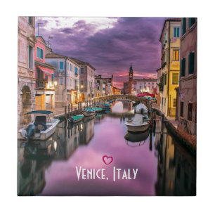 Venedig, Italien Scenia Canal & Venetian Architect Kakelplatta