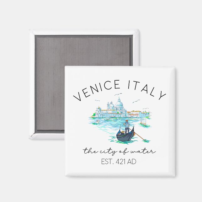 Venedig Italien Semester Souvenir Magnet (Front/Back)