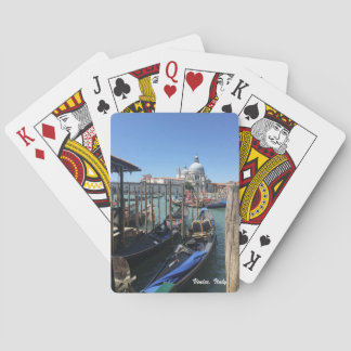 Venedig italien som leker kort spelkort