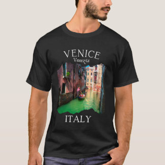 Venedig Italien Souvenir Gondoljär Båtar Resa Ital T Shirt