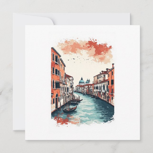 Venedig, Italien  Spara Datumet (Framsida)