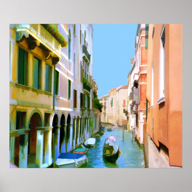 Venedig Italien Street Scene Poster (Framsidan)