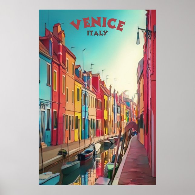 Venedig Italien Travel Poster (Framsidan)