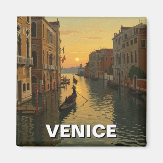 Venedig Italien Travel Souvenir Painting Magnet (Framsidan)