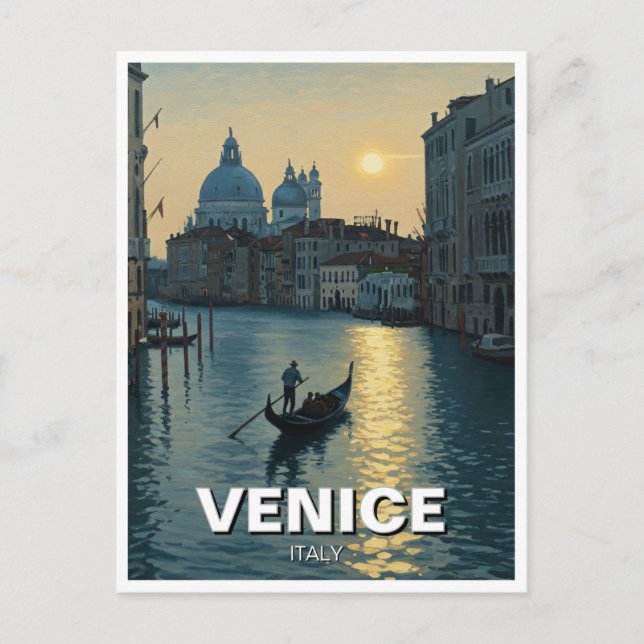Venedig Italien Travel Souvenir Painting Vykort (Framsida)