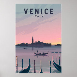 Venedig Italien Travel Vintage Art Poster