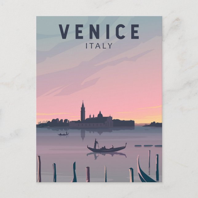 Venedig Italien Travel Vintage Art Vykort (Framsida)