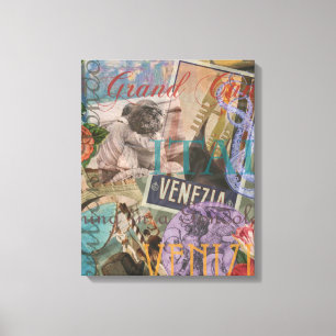 Venedig Italien Travel Vintage Söt Colorful Art Canvastryck