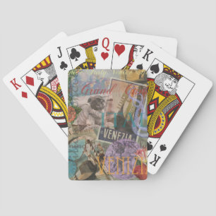 Venedig Italien Travel Vintage Söt Colorful Art Casinokort