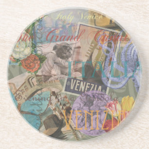 Venedig Italien Travel Vintage Söt Colorful Art Underlägg