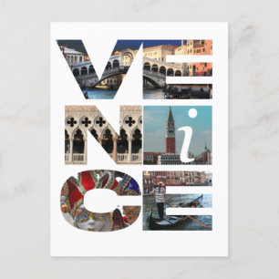 Venedig Italien - Venedig Italia Reseväggsavbrott Vykort