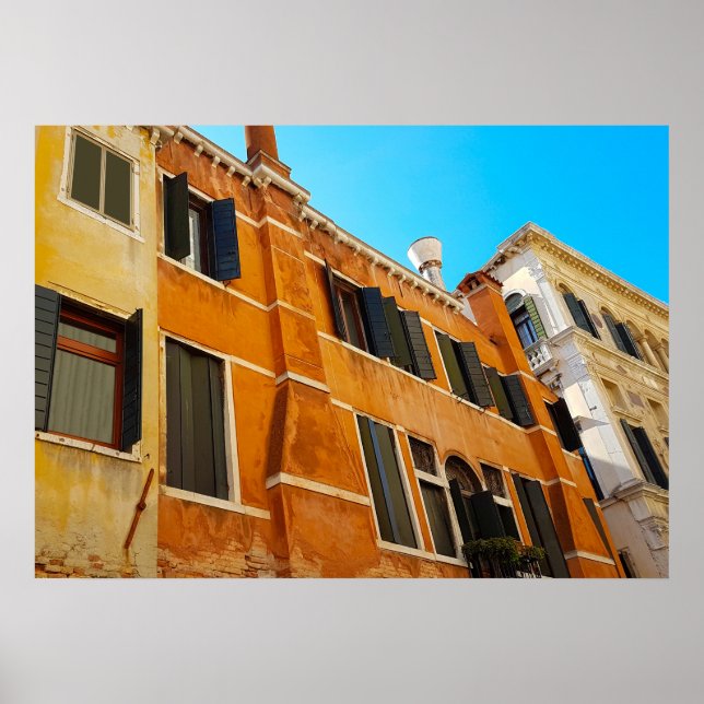 Venedig Italien Venetian Architecture Stil Houses Poster (Framsidan)