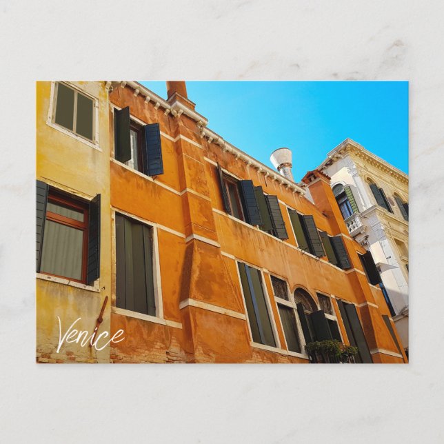 Venedig Italien Venetian Architecture Stil Houses Vykort (Framsida)