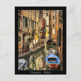 Venedig, Italien - Venezia Italia Kanal Vykort