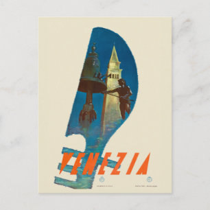 Venedig Italien Venice Travel Poster 1930 Vykort