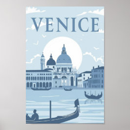 Venedig Italien Vintage Berömd Travel Ställe Poster