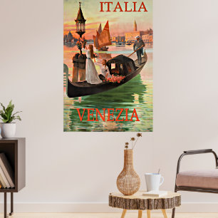 Venedig Italien vintage resor poster