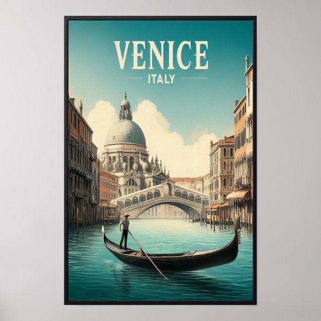 Venedig Italien Vintage resor Poster (Framsidan)