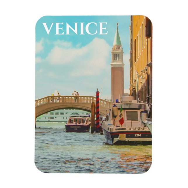 Venedig Italien Vintage resor Poster Magnet (Vertikal)