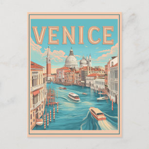 Venedig, Italien Vintage resor Vykort