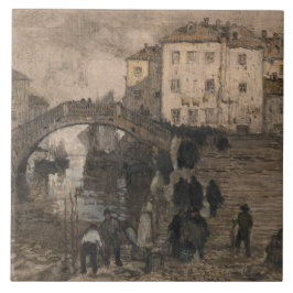 Venedig, Italien (Vintagen Venetian Ligcape) Kakelplatta