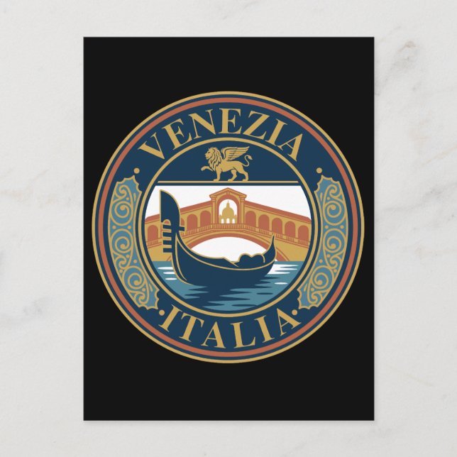 Venedig Italien Vykort (Framsida)