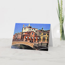 Venedig italienkort - (tom insida) kort