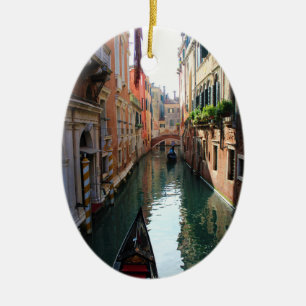 Venedig, Italiens julprydnad. Venetianska kanaler  Julgransprydnad Keramik