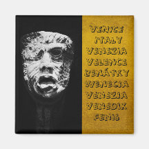 Venedig, Italiens masker (Fridge Magnet)