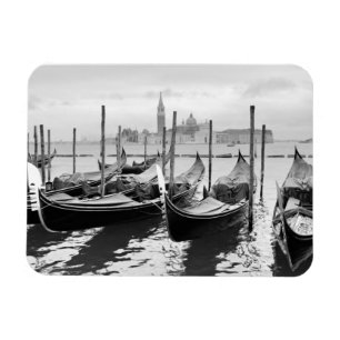 Venedig-Italiens svarta och vita landskap Magnet