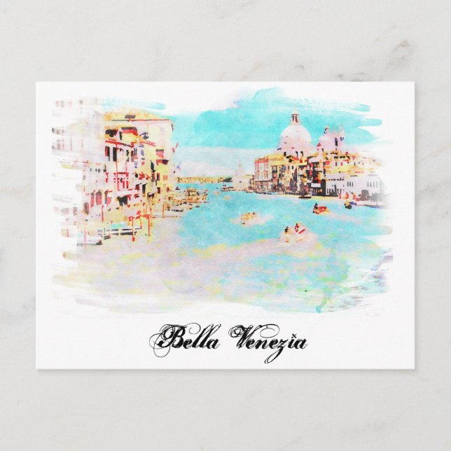 ** Venedig Italienska språket Venezia Italia AP12 Vykort (Framsida)