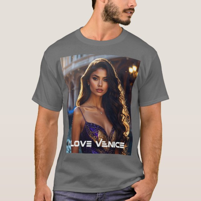Venedig - JAG ÄLSKAR VENEDIG T Shirt (Framsida)
