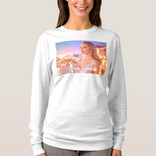 Venedig - JAG ÄLSKAR VENEDIG -  T Shirt (Framsida)