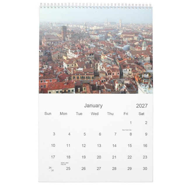 Venedig kalender (Jan 2027)