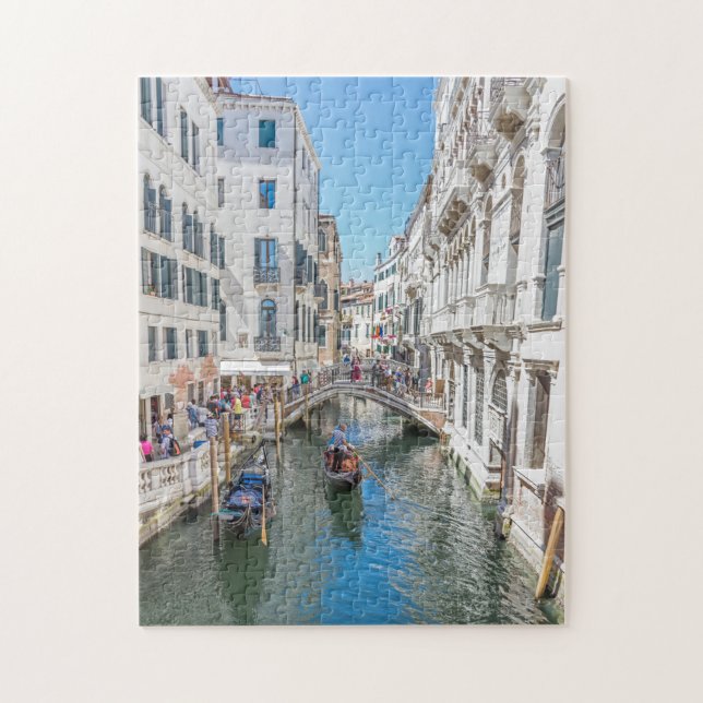 Venedig-kanal och bropussel pussel (Vertikal)