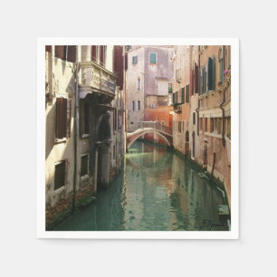 Venedig kanal pappersservett